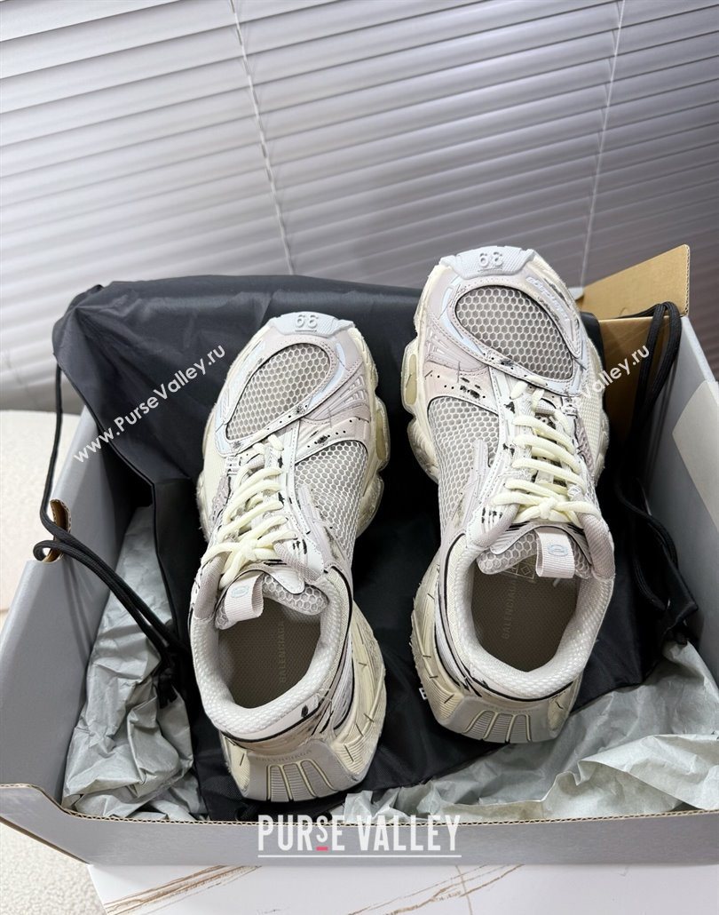 Balenciaga Stapler Sneakers in Mesh White/Grey 2025 0604 (MD-250604058)