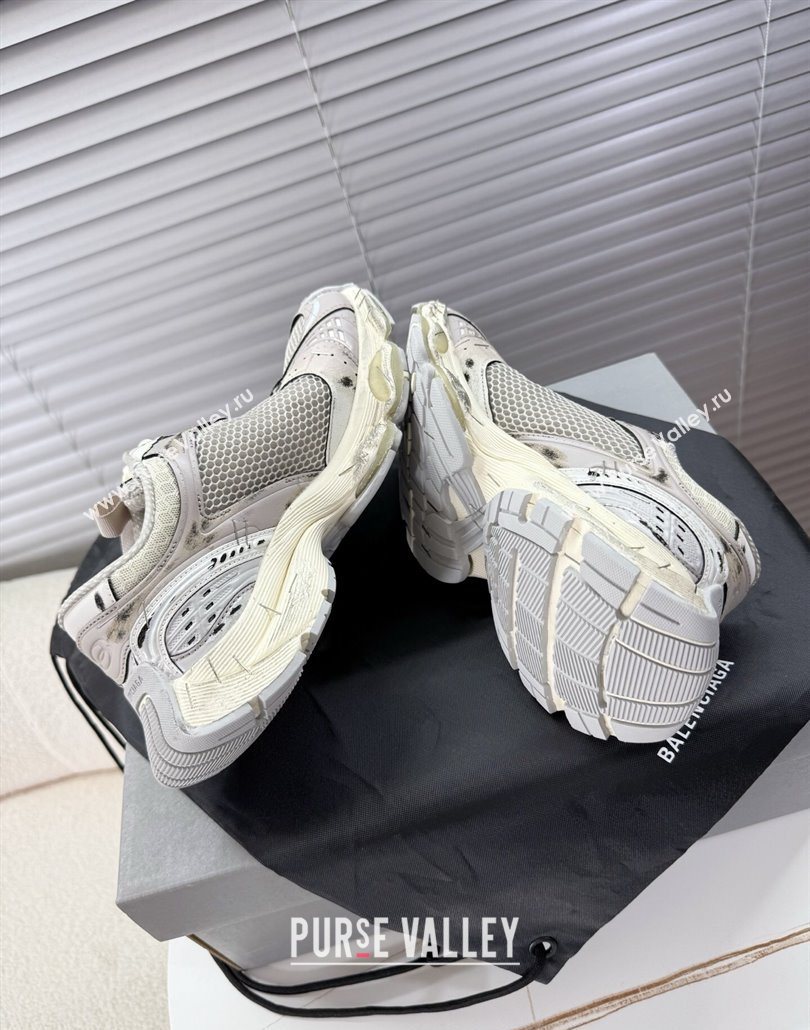 Balenciaga Stapler Sneakers in Mesh White/Grey 2025 0604 (MD-250604058)