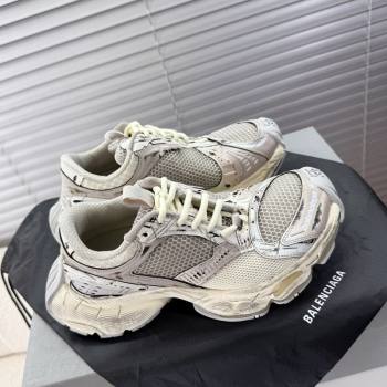 Balenciaga Stapler Sneakers in Mesh White/Grey 2025 0604 (MD-250604058)