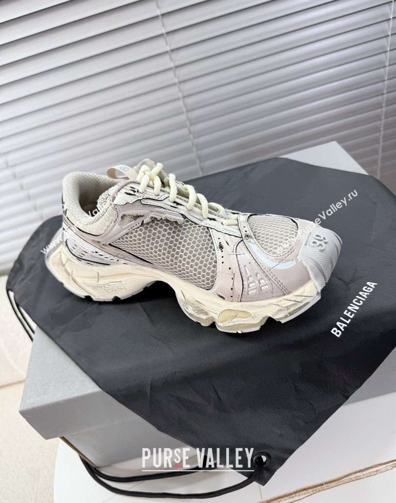 Balenciaga Stapler Sneakers in Mesh White/Grey 2025 0604 (MD-250604058)