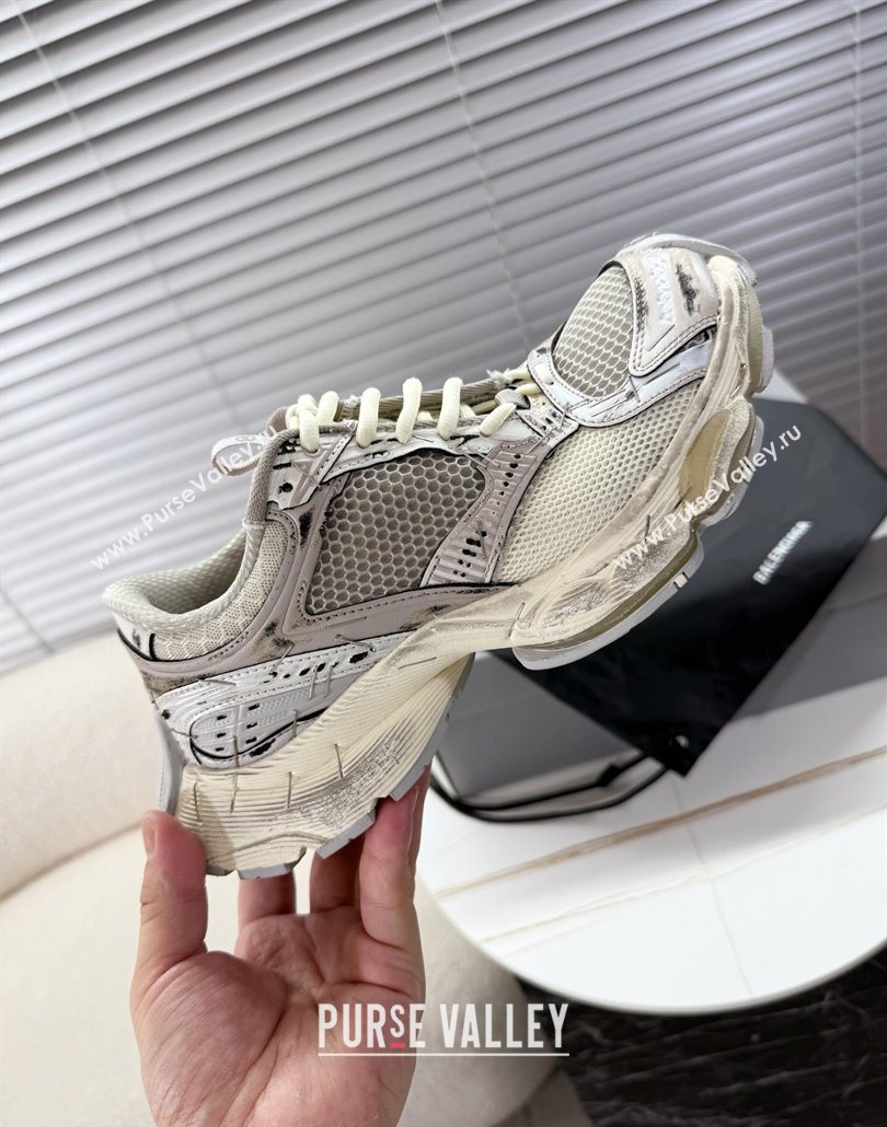 Balenciaga Stapler Sneakers in Mesh White/Grey 2025 0604 (MD-250604058)