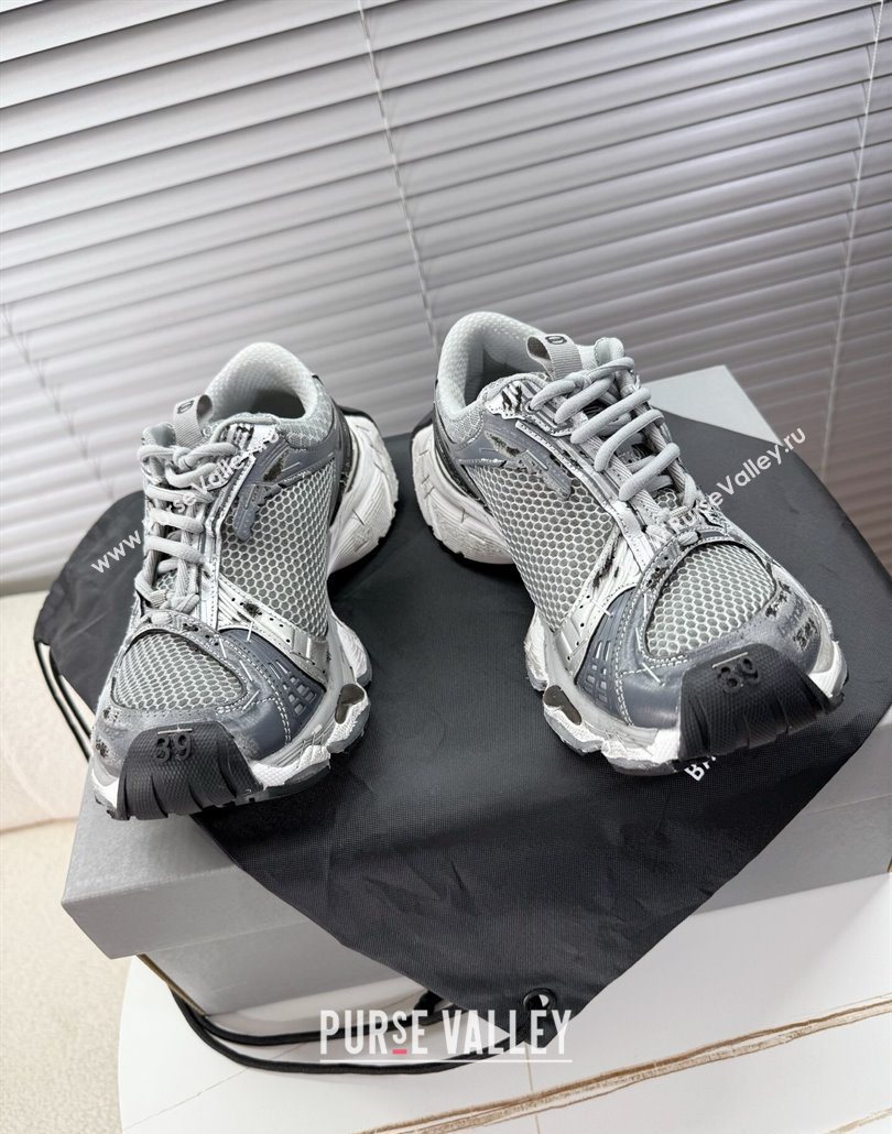 Balenciaga Stapler Sneakers in Mesh Grey/Silver 2025 0604 (MD-250604059)