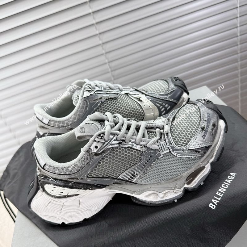 Balenciaga Stapler Sneakers in Mesh Grey/Silver 2025 0604 (MD-250604059)