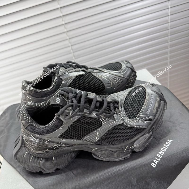 Balenciaga Stapler Sneakers in Mesh Black 2025 0604 (MD-250604060)