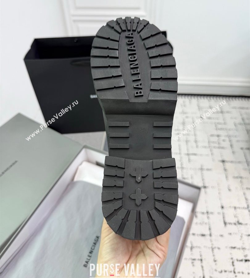 Balenciaga Venom High Boots in Calfskin with Buckle Strap Black 2025 (KER-250708112)