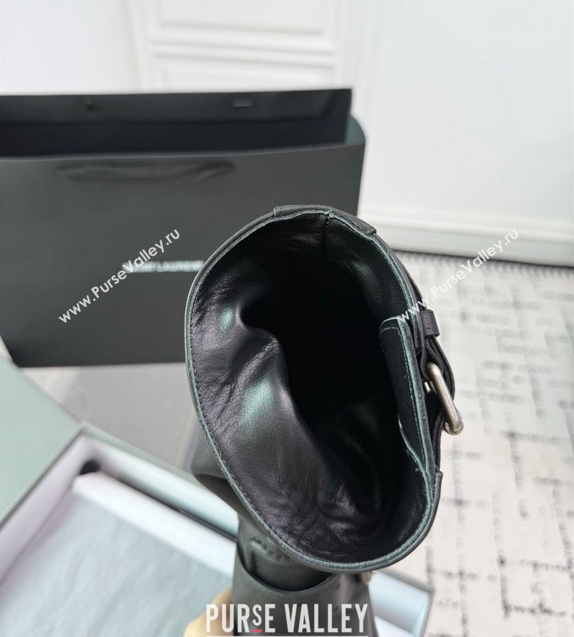 Balenciaga Venom Short Boots in Calfskin with Buckle Strap Black 2025 (KER-250708114)