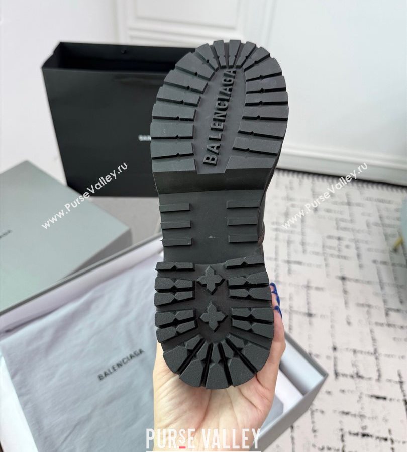 Balenciaga Venom Short Boots in Calfskin with Buckle Strap Brown 2025 (KER-250708115)