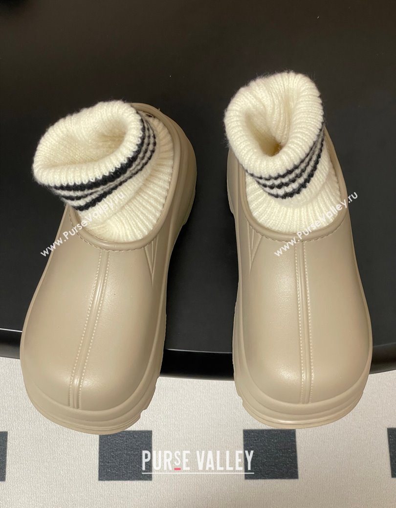 Balenciaga Knit Sock and Rubber Boots Beige 2025 0827 (MD-250827011)