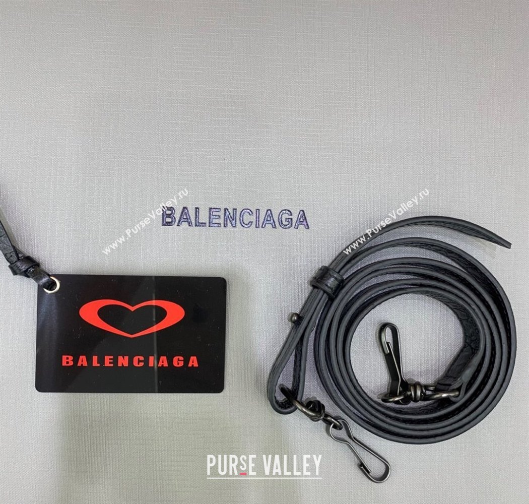 Balenciaga Le City Top Handle Bowling Bag in Lambskin Leather Black 2025 0926 (JM-250926068)