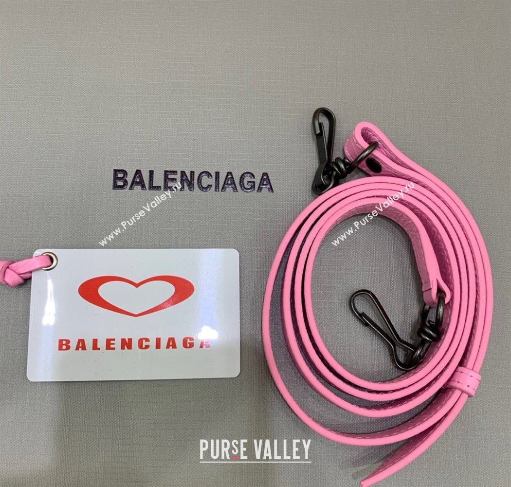 Balenciaga Le City Top Handle Bowling Bag in Lambskin Leather Pink 2025 0926 (JM-250926069)
