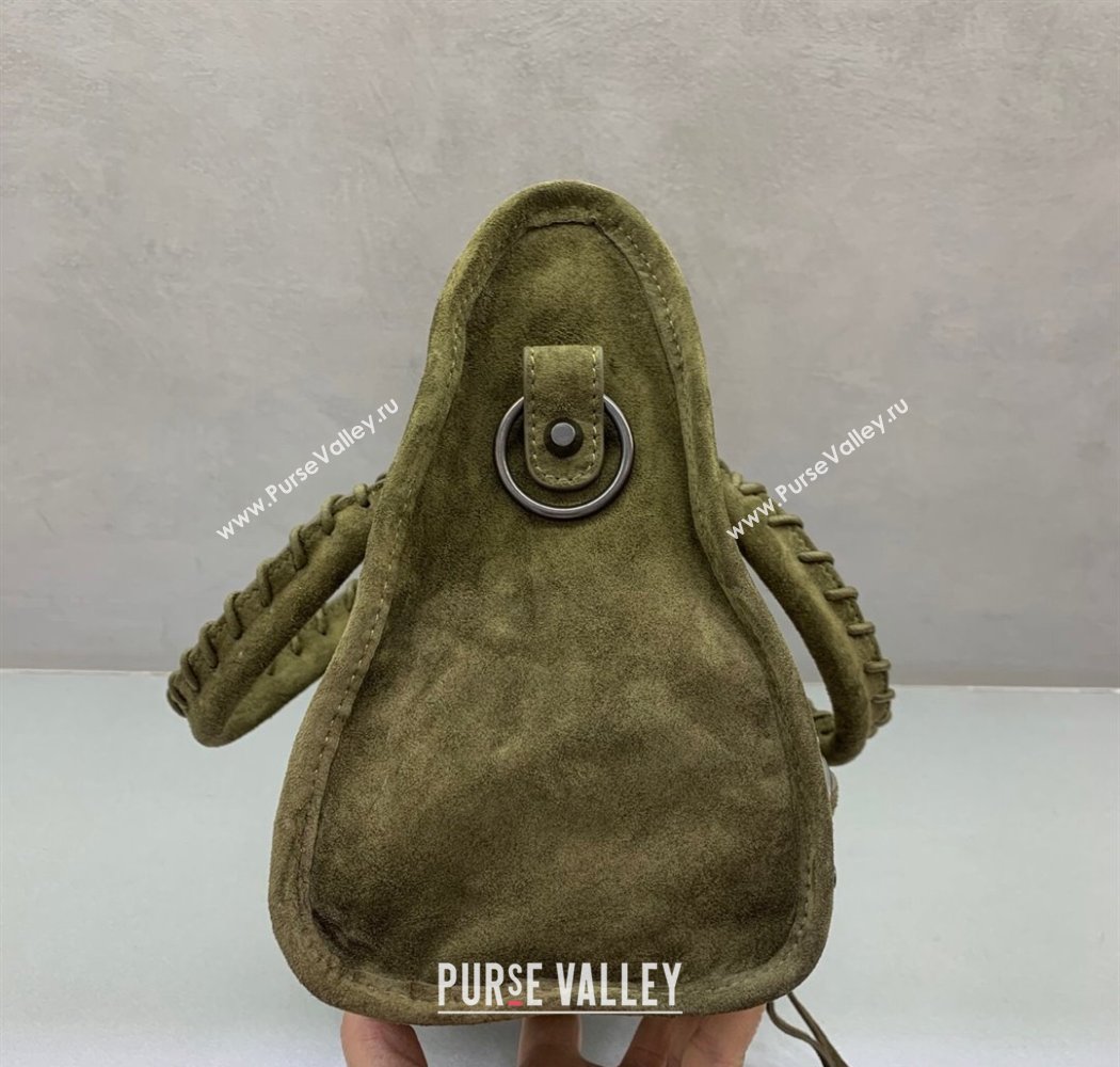 Balenciaga Le City Small Bag in Green Suede 2025 0926 (JM-250926119)