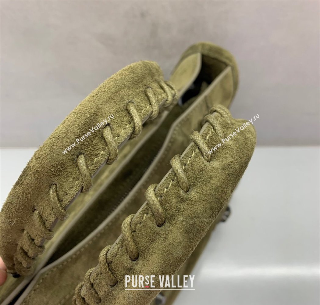 Balenciaga Le City Small Bag in Green Suede 2025 0926 (JM-250926119)