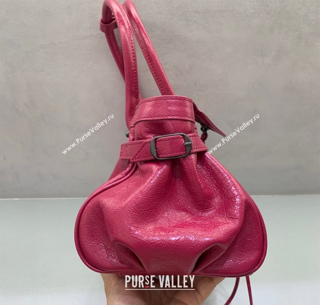 Balenciaga Le City Bag East West in Lambskin Leather Framboise Red 2025 0926 (JM-250926064)
