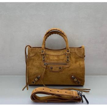 Balenciaga Le City Small Bag in Camel Brown Suede 2025 0926 (JM-250926113)