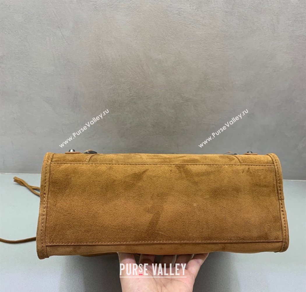 Balenciaga Le City Small Bag in Camel Brown Suede 2025 0926 (JM-250926113)
