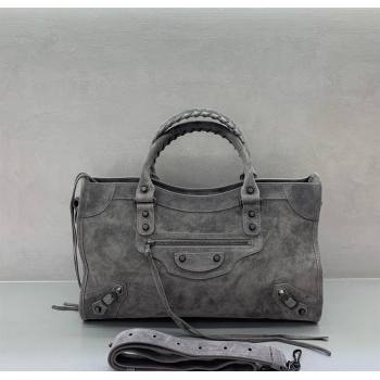Balenciaga Le City Medium Bag in Dark Grey Suede 2025 0925 (JM-250926123)