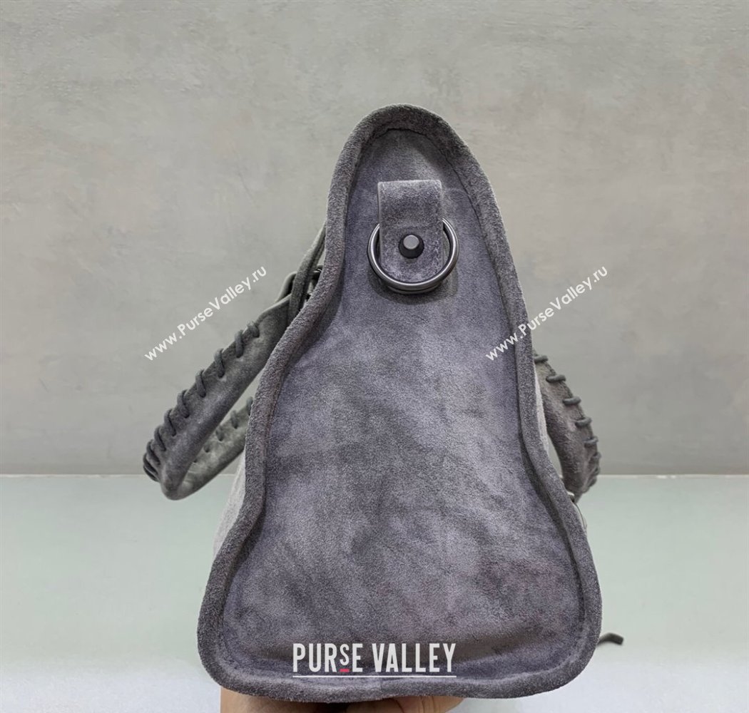 Balenciaga Le City Medium Bag in Dark Grey Suede 2025 0925 (JM-250926123)