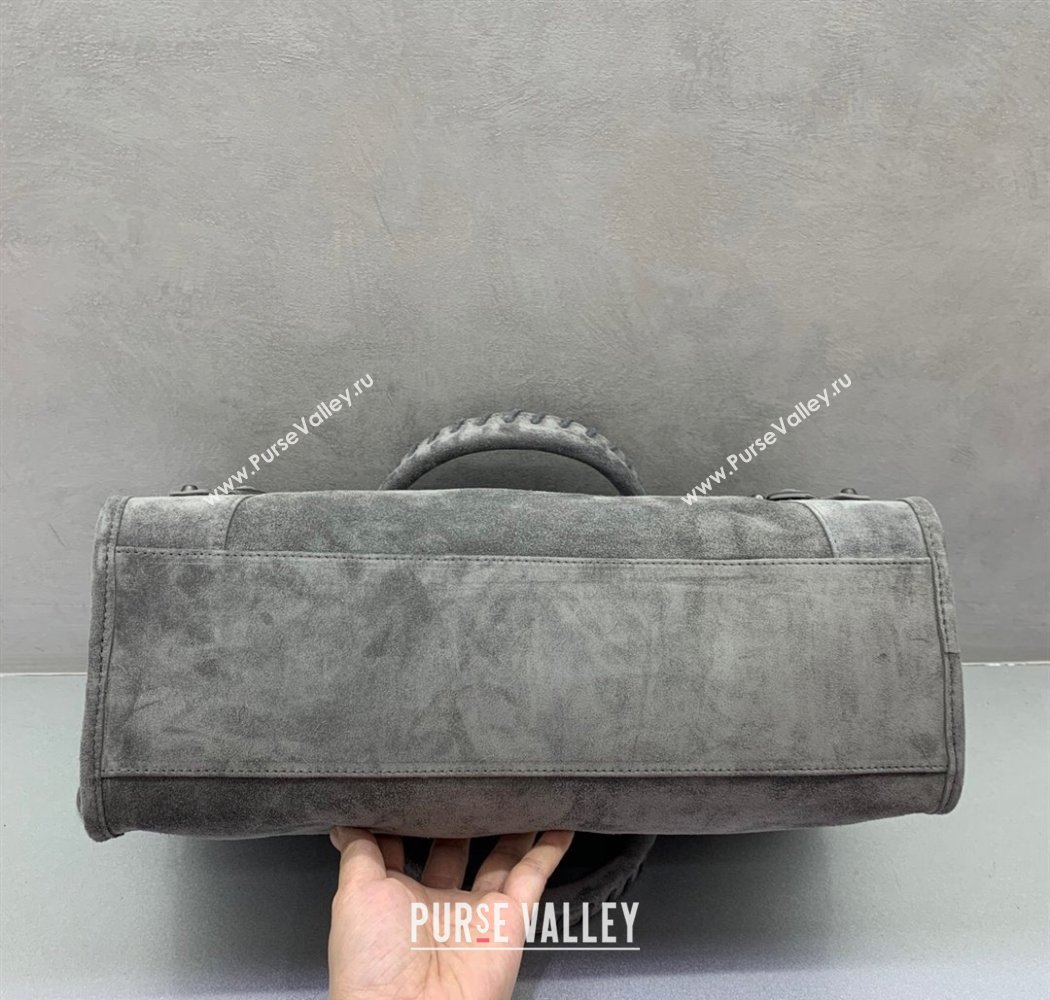 Balenciaga Le City Medium Bag in Dark Grey Suede 2025 0925 (JM-250926123)