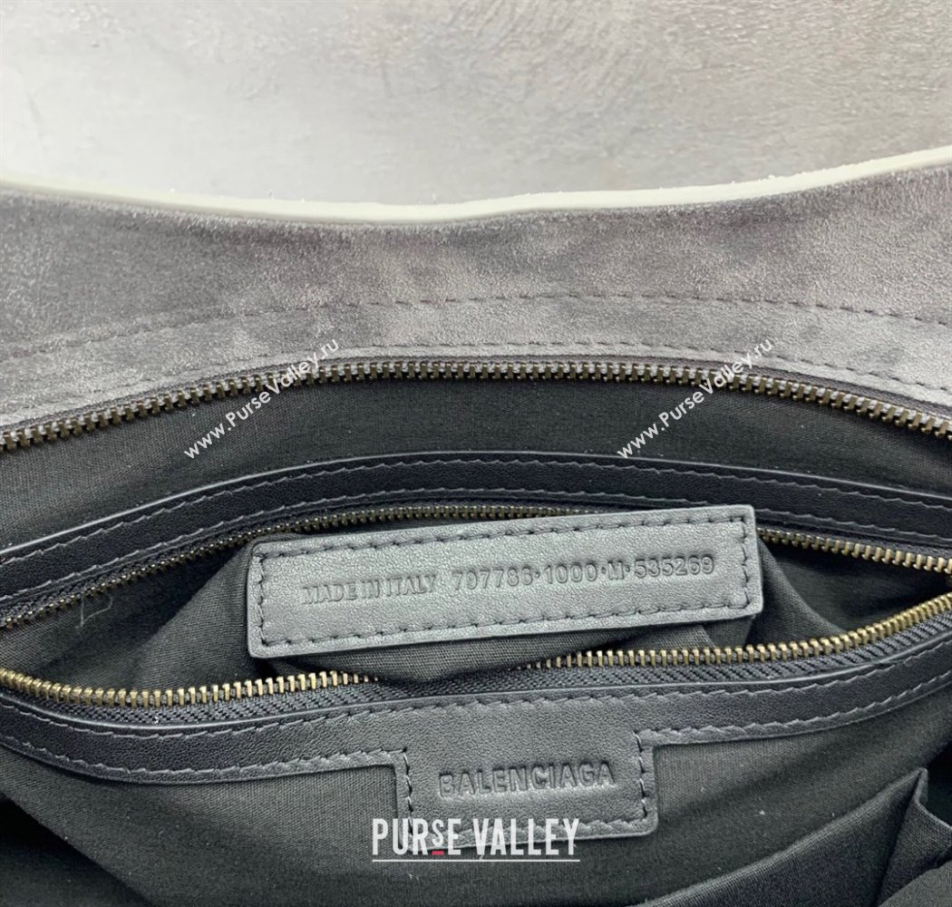 Balenciaga Le City Medium Bag in Dark Grey Suede 2025 0925 (JM-250926123)