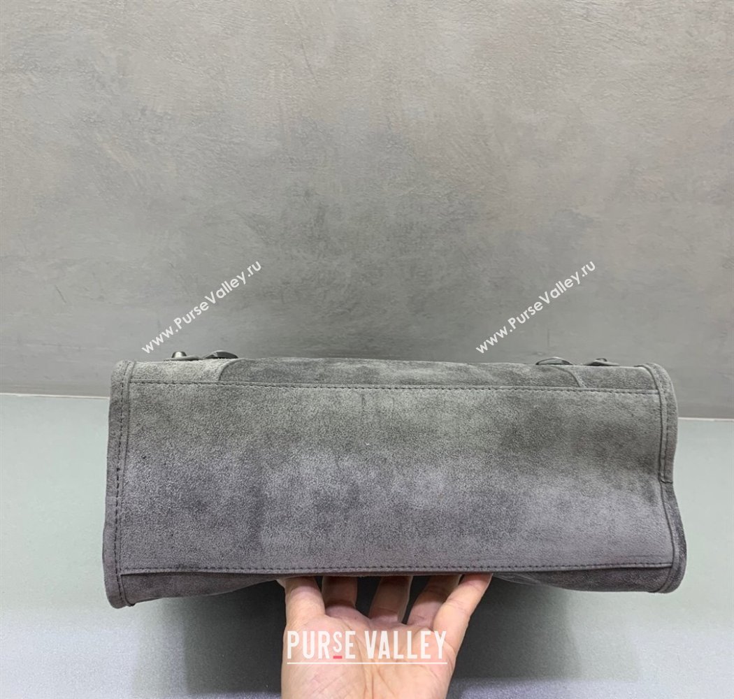 Balenciaga Le City Small Bag in Dark Grey Suede 2025 0925 (JM-250926124)