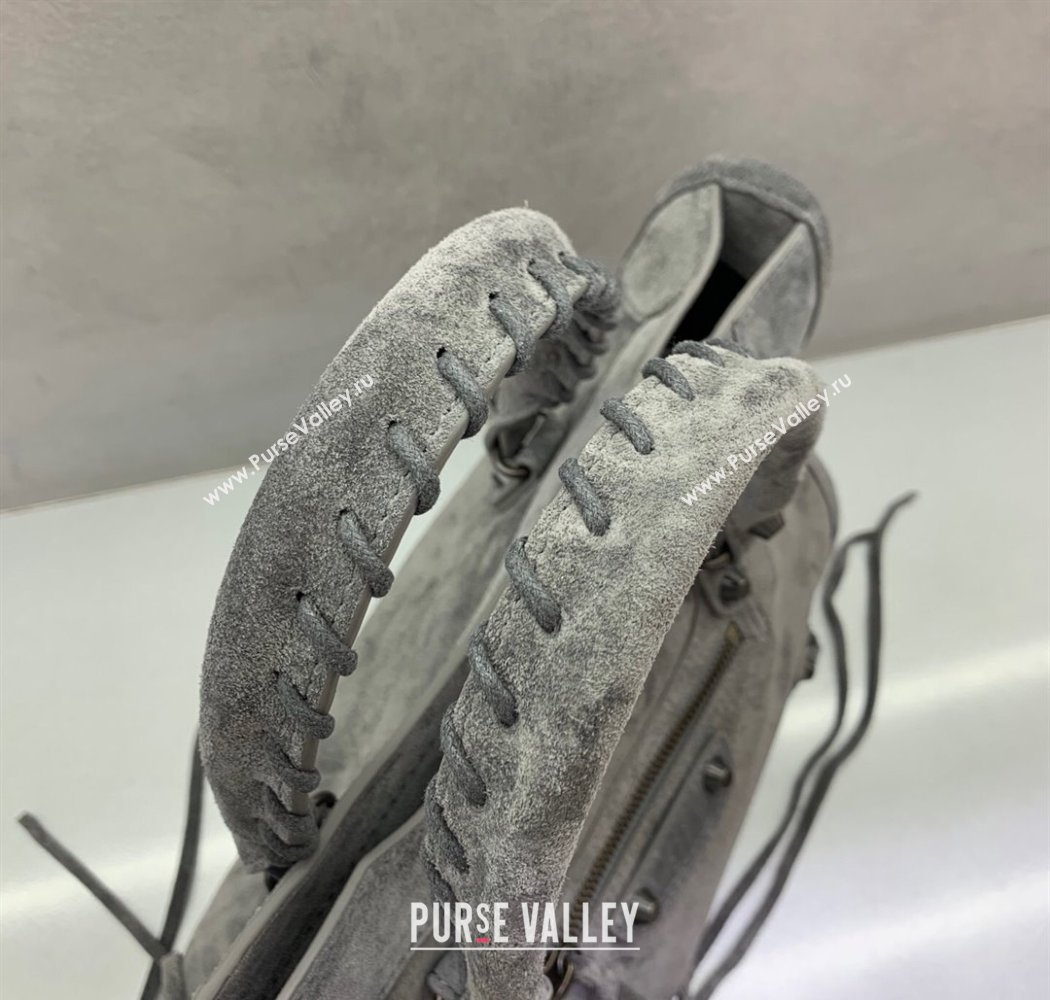 Balenciaga Le City Small Bag in Dark Grey Suede 2025 0925 (JM-250926124)