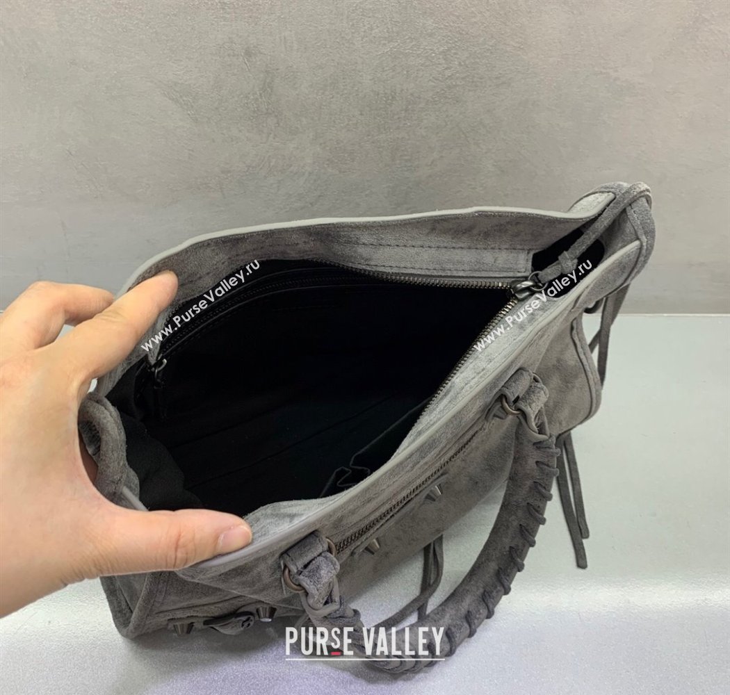 Balenciaga Le City Small Bag in Dark Grey Suede 2025 0925 (JM-250926124)