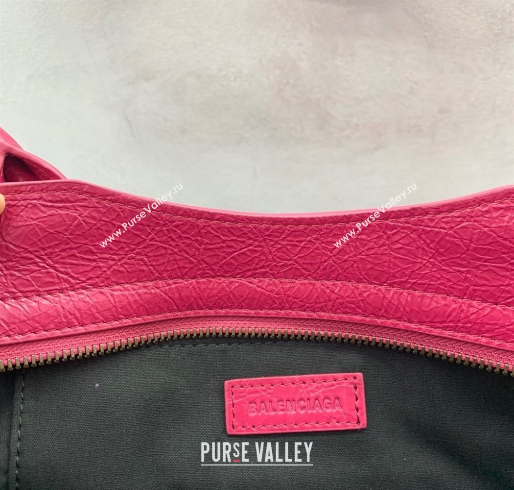 Balenciaga Le City Bag East West in Lambskin Leather Framboise Red 2025 0926 (JM-250926064)