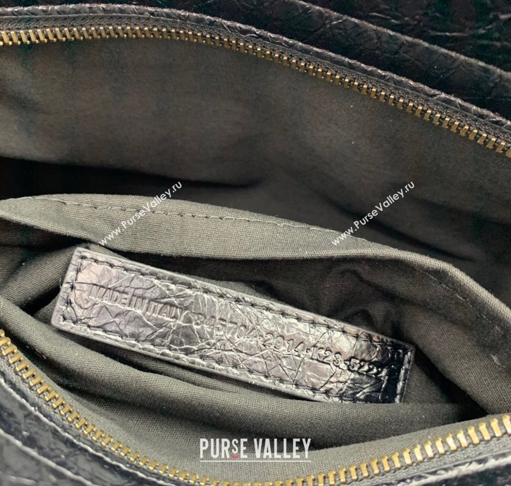 Balenciaga Le City Bag East West in Lambskin Leather Black 2025 0926 (JM-250926065)