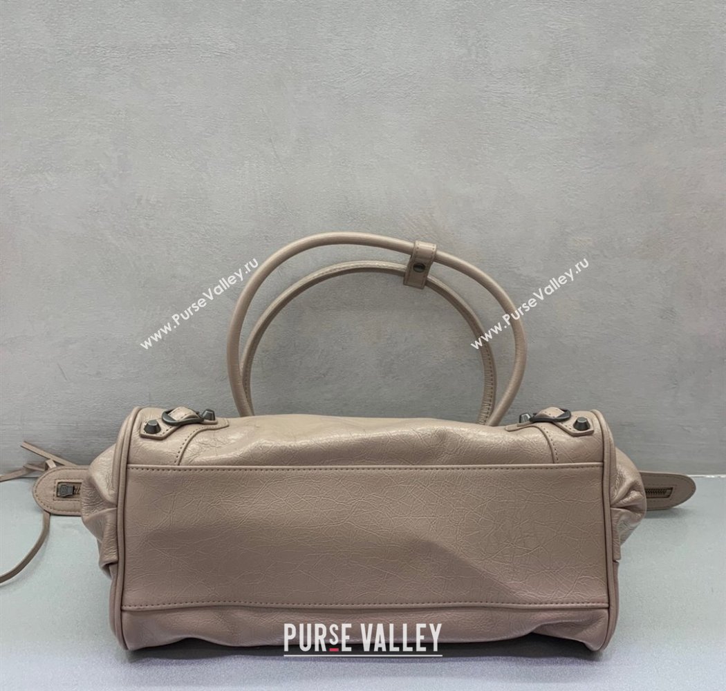 Balenciaga Le City Bag East West in Lambskin Leather Sesame Beige 2025 0926 (JM-250926062)