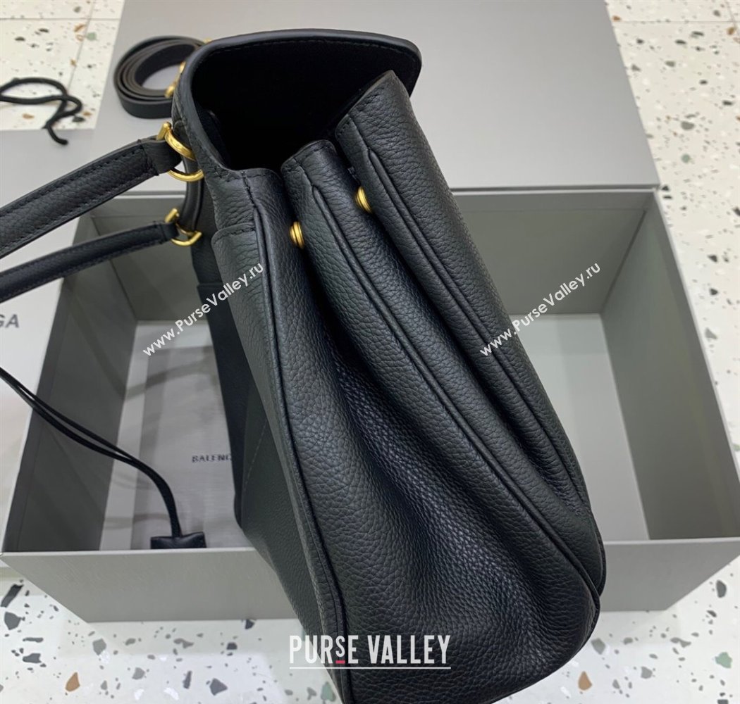Balenciaga Rodeo Medium Handbag in black grained calfskin leather, aged-gold hardware 2025 78972 (JM-250926089)
