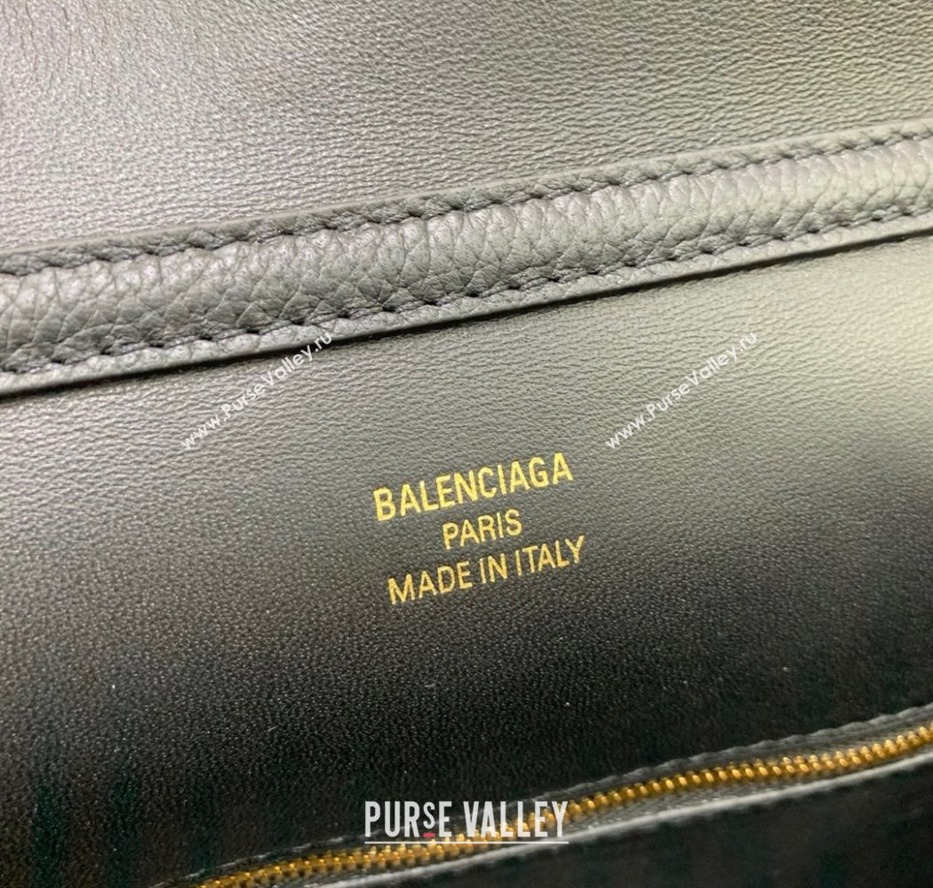 Balenciaga Rodeo Medium Handbag in black grained calfskin leather, aged-gold hardware 2025 78972 (JM-250926089)