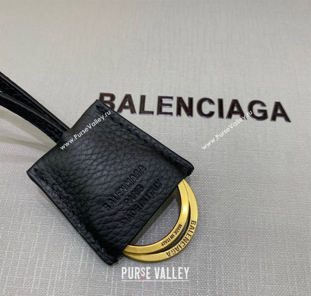 Balenciaga Rodeo Medium Handbag in black grained calfskin leather, aged-gold hardware 2025 78972 (JM-250926089)