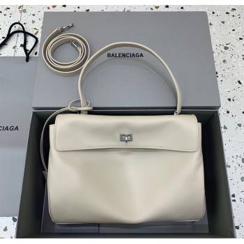 Balenciaga Rodeo Medium Handbag in light pink smooth calfskin, aged-silver hardware 2025 78972 (JM-250926091)