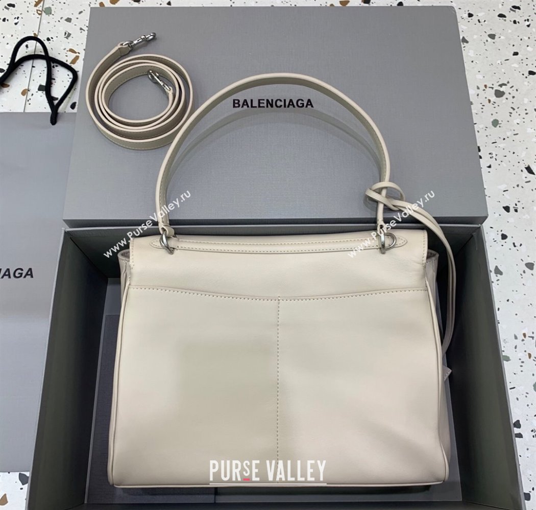 Balenciaga Rodeo Medium Handbag in light pink smooth calfskin, aged-silver hardware 2025 78972 (JM-250926091)