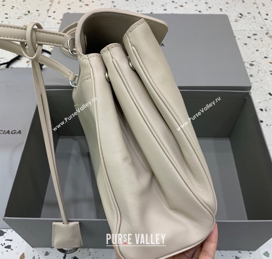 Balenciaga Rodeo Medium Handbag in light pink smooth calfskin, aged-silver hardware 2025 78972 (JM-250926091)