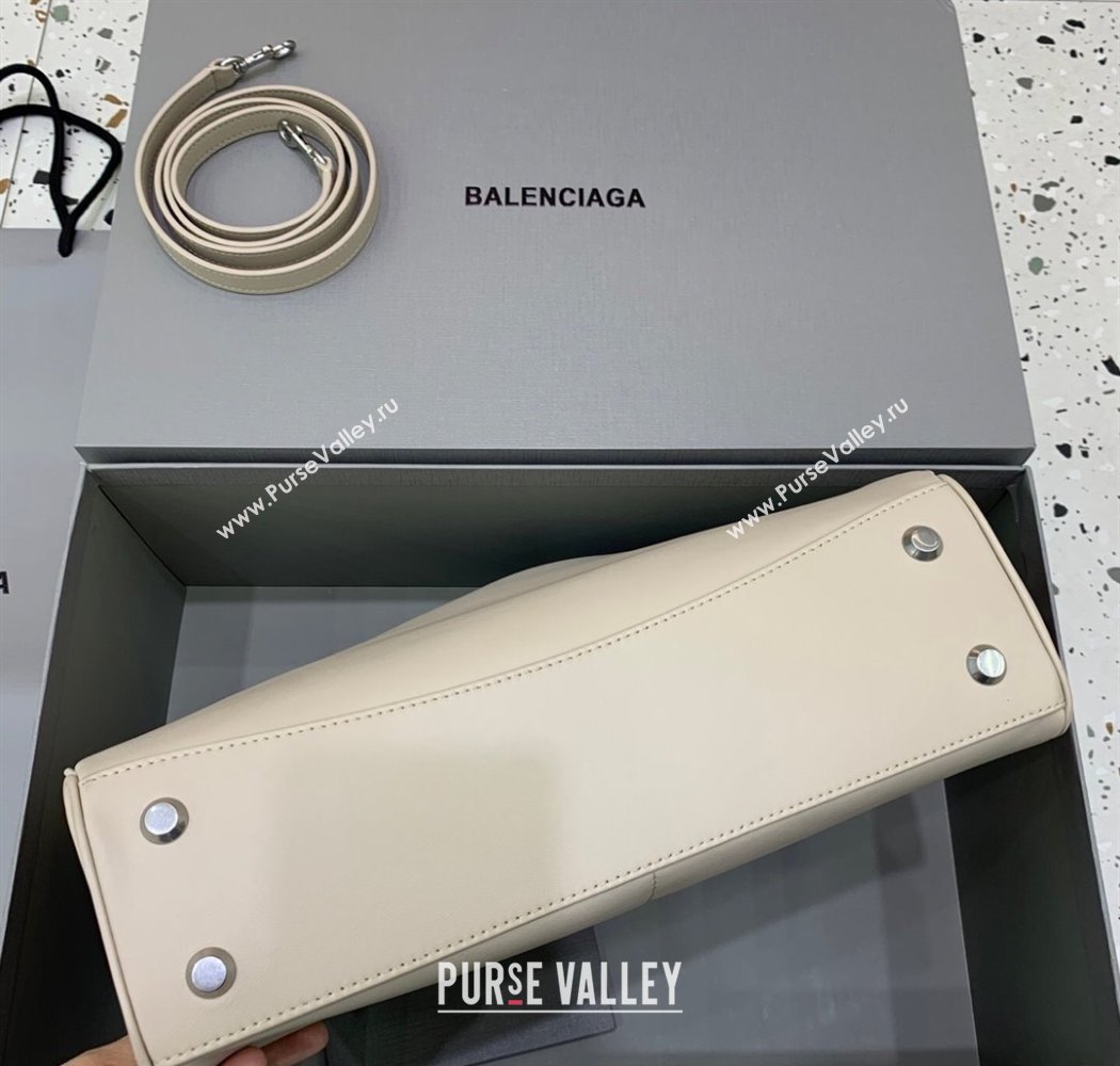 Balenciaga Rodeo Medium Handbag in light pink smooth calfskin, aged-silver hardware 2025 78972 (JM-250926091)