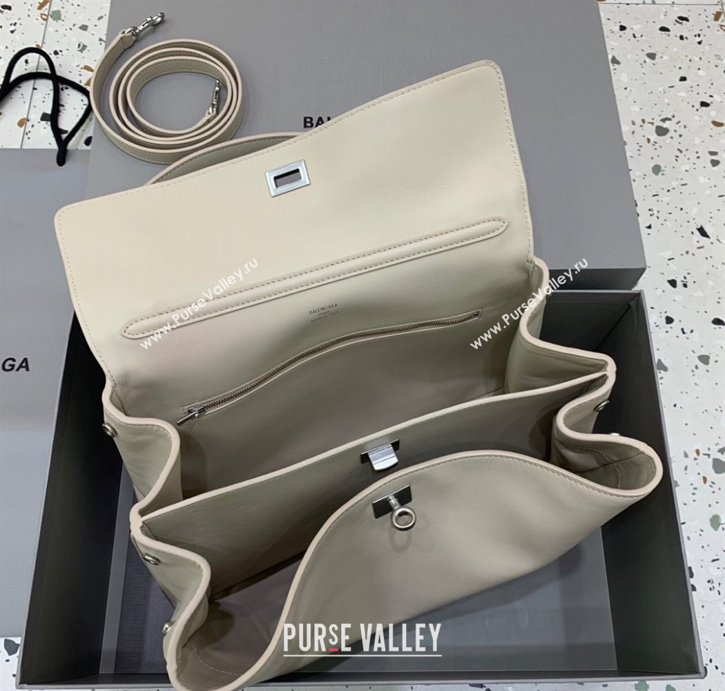 Balenciaga Rodeo Medium Handbag in light pink smooth calfskin, aged-silver hardware 2025 78972 (JM-250926091)