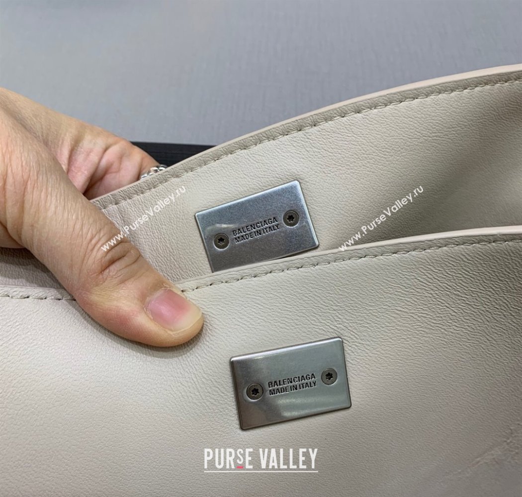 Balenciaga Rodeo Medium Handbag in light pink smooth calfskin, aged-silver hardware 2025 78972 (JM-250926091)