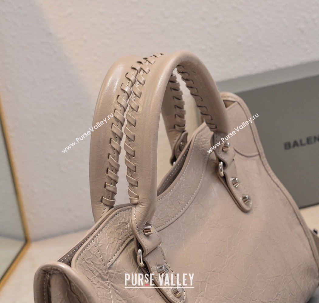Balenciaga Le City Medium Bag in Khaki Arena Storico lambskin 2025 0925 (JM-250926129)