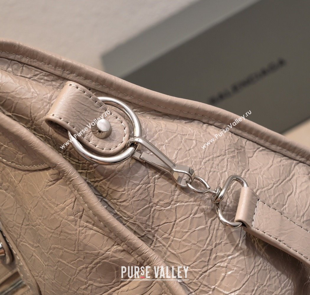 Balenciaga Le City Medium Bag in Khaki Arena Storico lambskin 2025 0925 (JM-250926129)