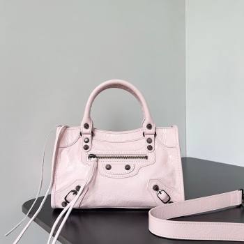 Balenciaga Le City Mini Bag in Light Pink Arena Storico lambskin 2025 0925 (JM-250926130)