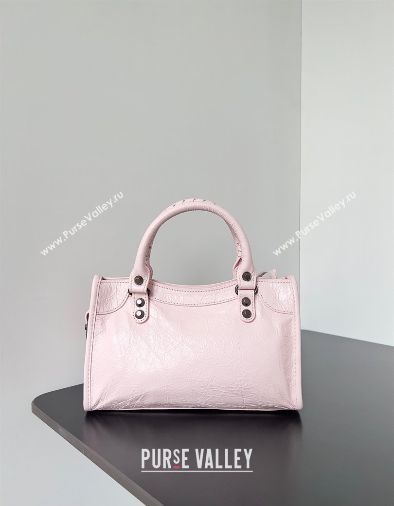 Balenciaga Le City Mini Bag in Light Pink Arena Storico lambskin 2025 0925 (JM-250926130)