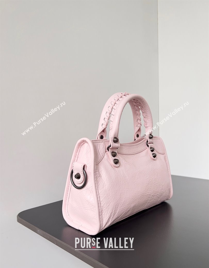 Balenciaga Le City Mini Bag in Light Pink Arena Storico lambskin 2025 0925 (JM-250926130)