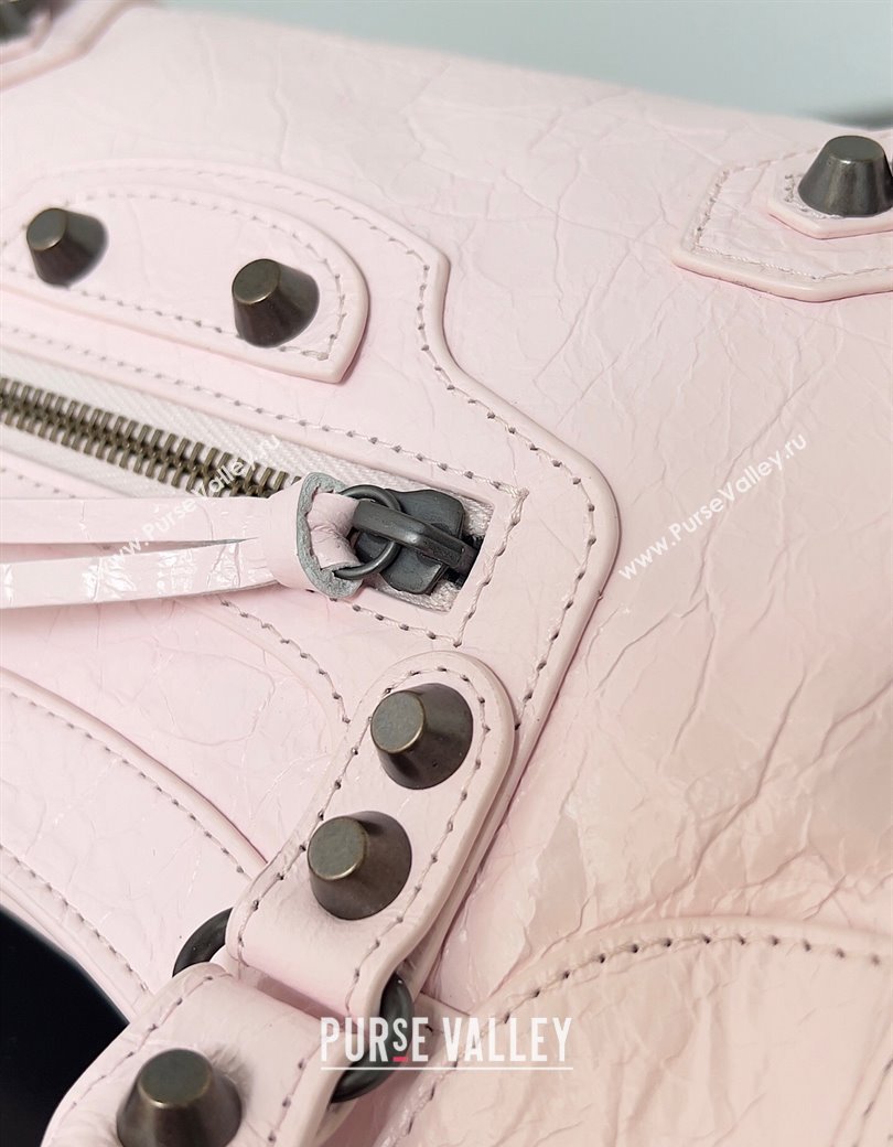 Balenciaga Le City Mini Bag in Light Pink Arena Storico lambskin 2025 0925 (JM-250926130)
