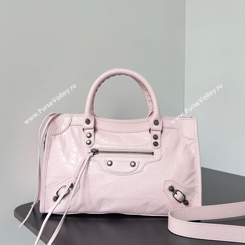Balenciaga Le City Small Bag in Light Pink Arena Storico lambskin 2025 0925 (JM-250926131)