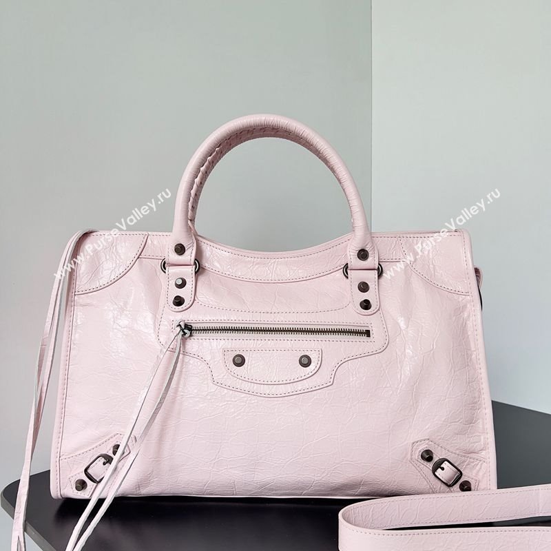 Balenciaga Le City Medium Bag in Light Pink Arena Storico lambskin 2025 0925 (JM-250926132)