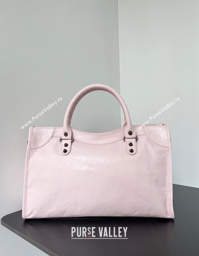 Balenciaga Le City Medium Bag in Light Pink Arena Storico lambskin 2025 0925 (JM-250926132)
