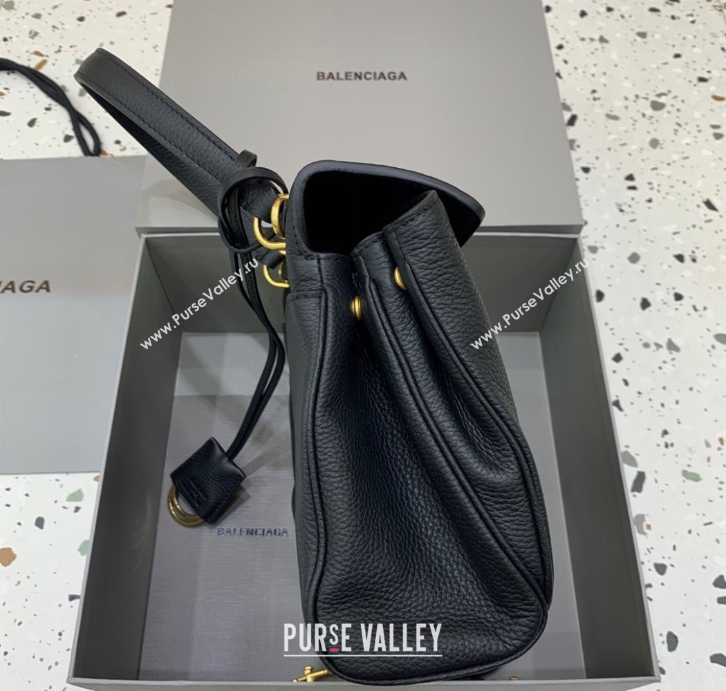 Balenciaga Rodeo Small Handbag in black grained calfskin leather, aged-gold hardware 2025 78972 (JM-250926090)