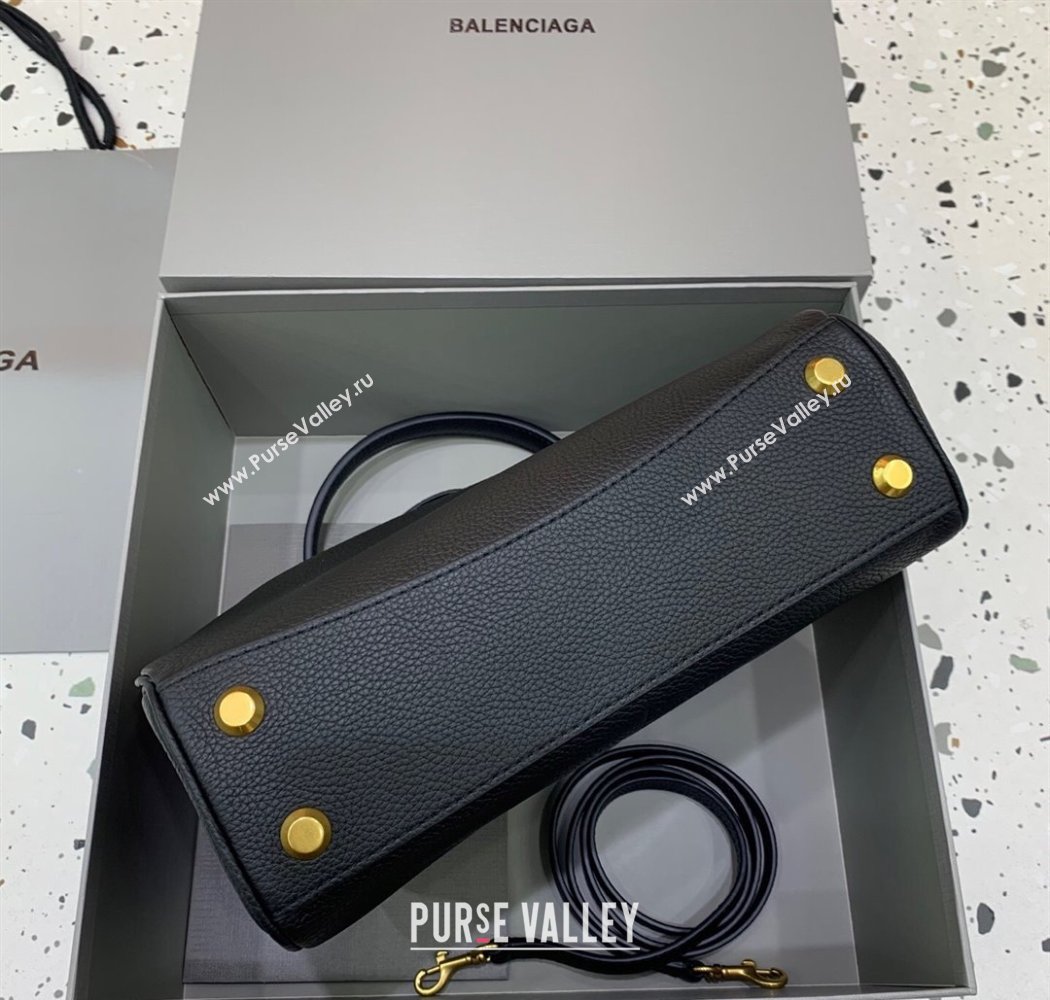 Balenciaga Rodeo Small Handbag in black grained calfskin leather, aged-gold hardware 2025 78972 (JM-250926090)