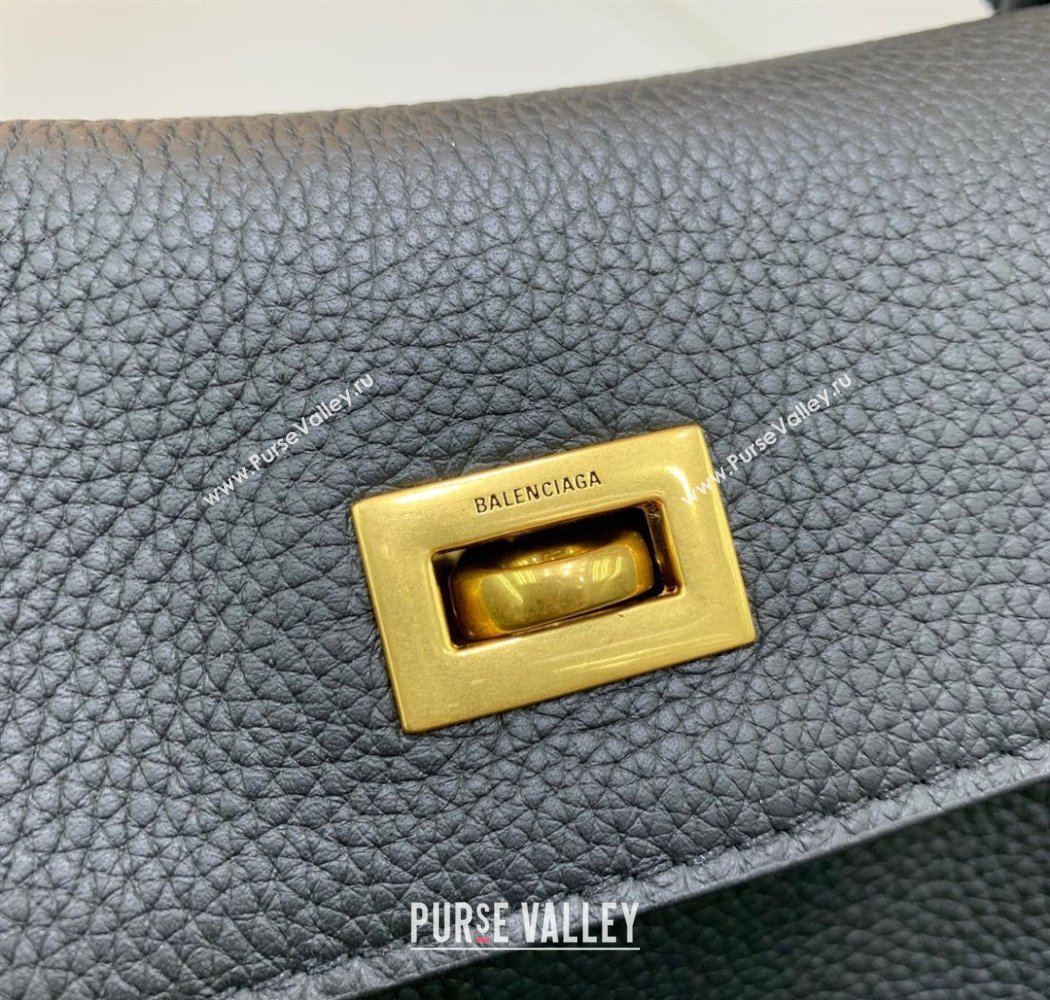 Balenciaga Rodeo Small Handbag in black grained calfskin leather, aged-gold hardware 2025 78972 (JM-250926090)